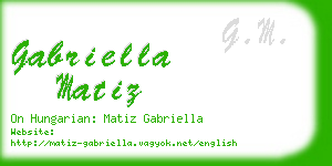 gabriella matiz business card